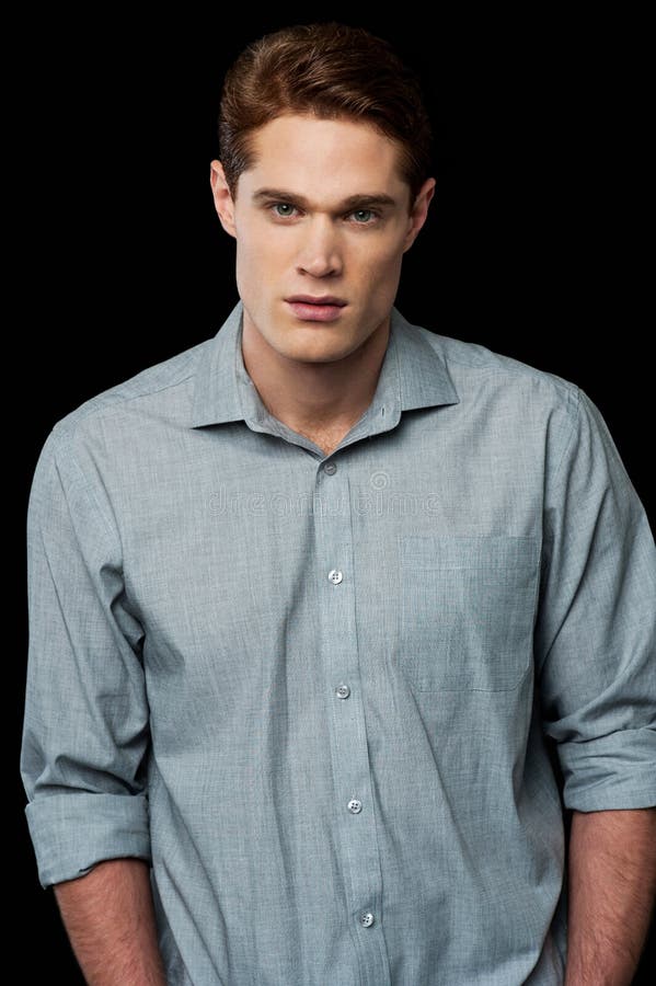 Handsome young stylish guy stock photos