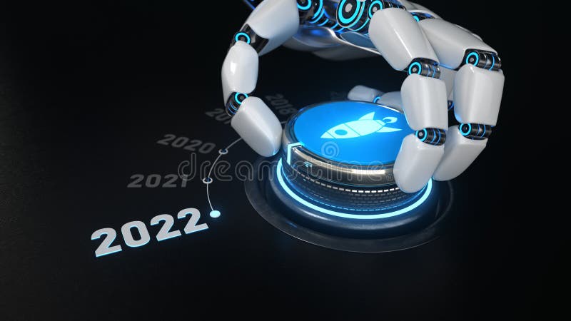 Handsteuerknopf 2022 stock abbildung