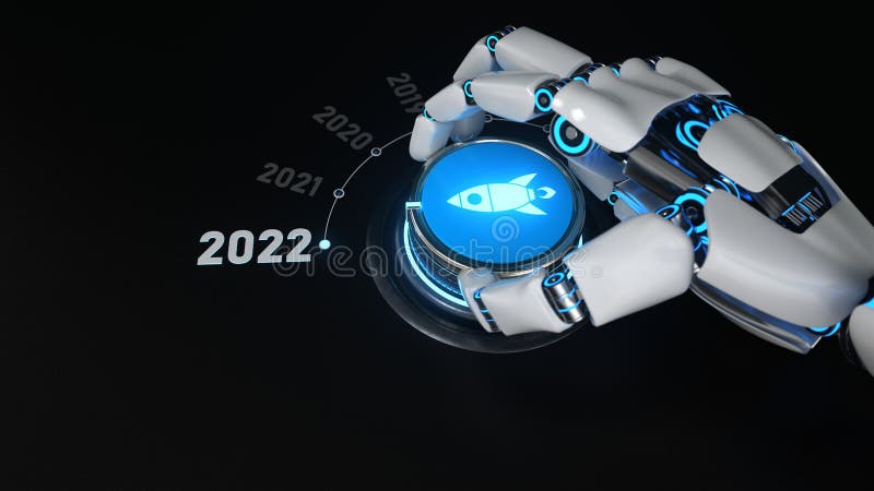 Handsteuerknopf 2022 stock abbildung