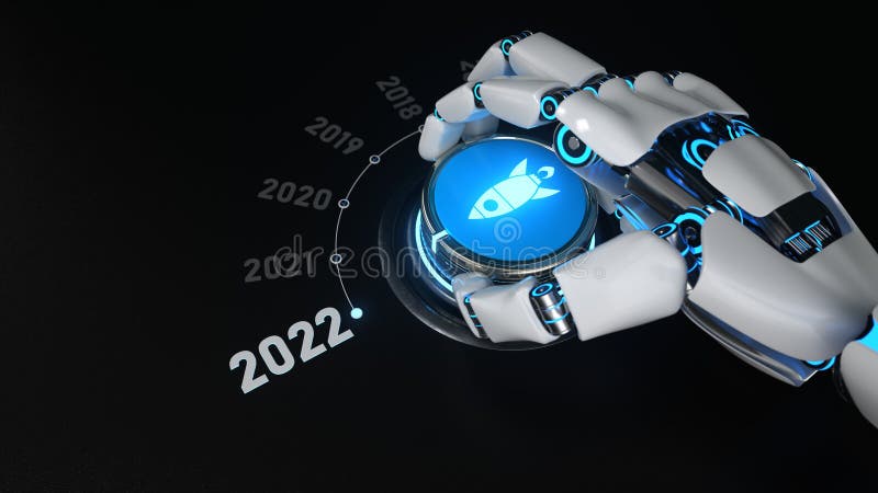 Handsteuerknopf 2022 stock abbildung