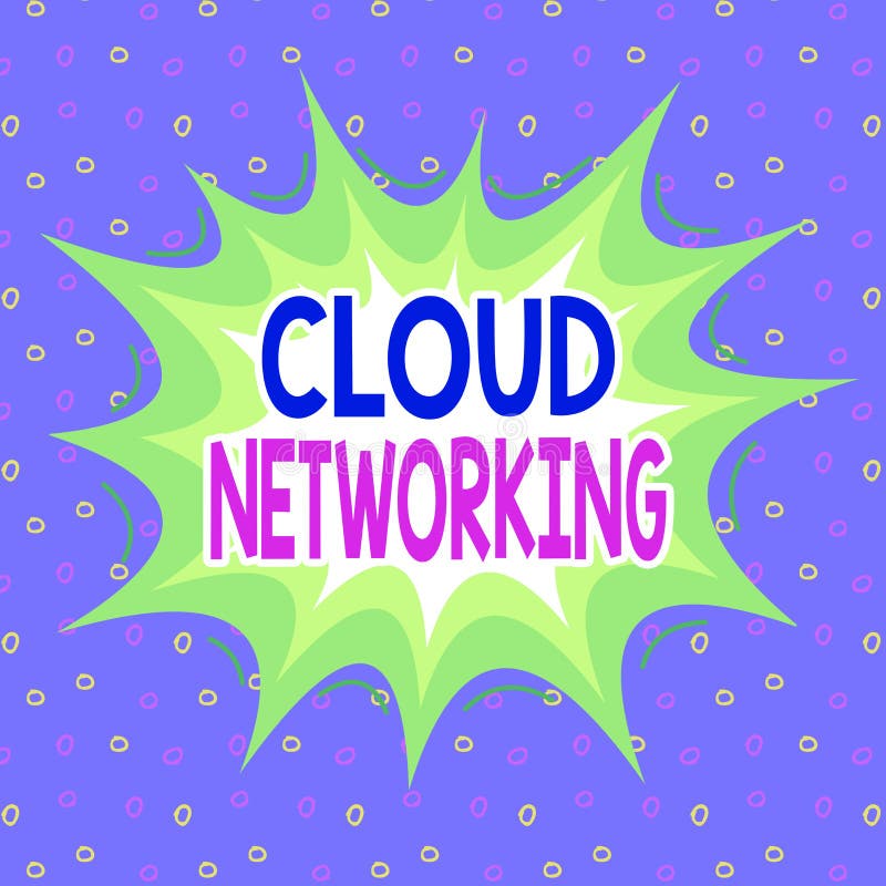 Handteksten schrijven Cloud Networking Concept betekent het betrekken en het gebruik van één of meerdere netwerkmiddelen vector illustratie Handteksten schrijven Cloud Networking Concept betekent het betrekken en het gebruik van één of meerdere netwerkmiddelen vector illustratie