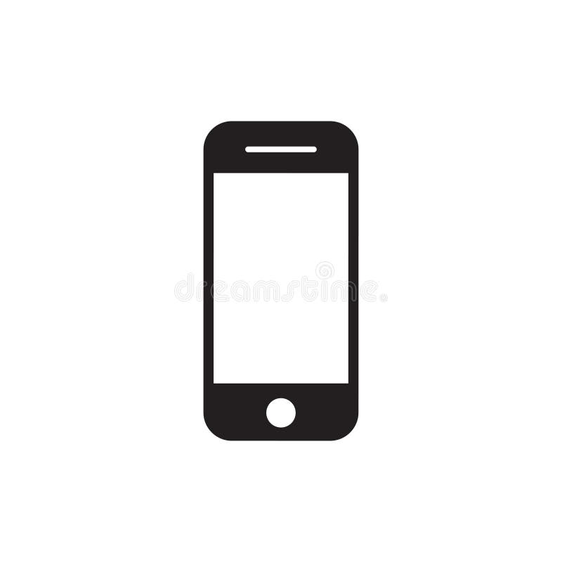 Handtelefon-Ikonenvektor Handy Smartphone-Ger? tger? t in iphone Art auf dem wei? en Hintergrund vektor abbildung