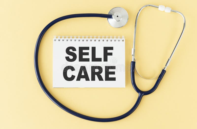 Handwriting Announcement text showing Self Care. Business concept for Taking caring for own Health written royalty free stock photos
