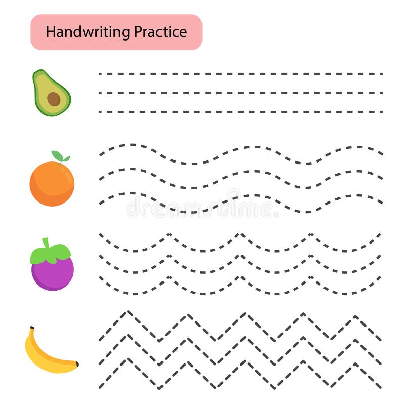 Handwriting Paper - A4 sheet, Blank horizontal lines with diagonal