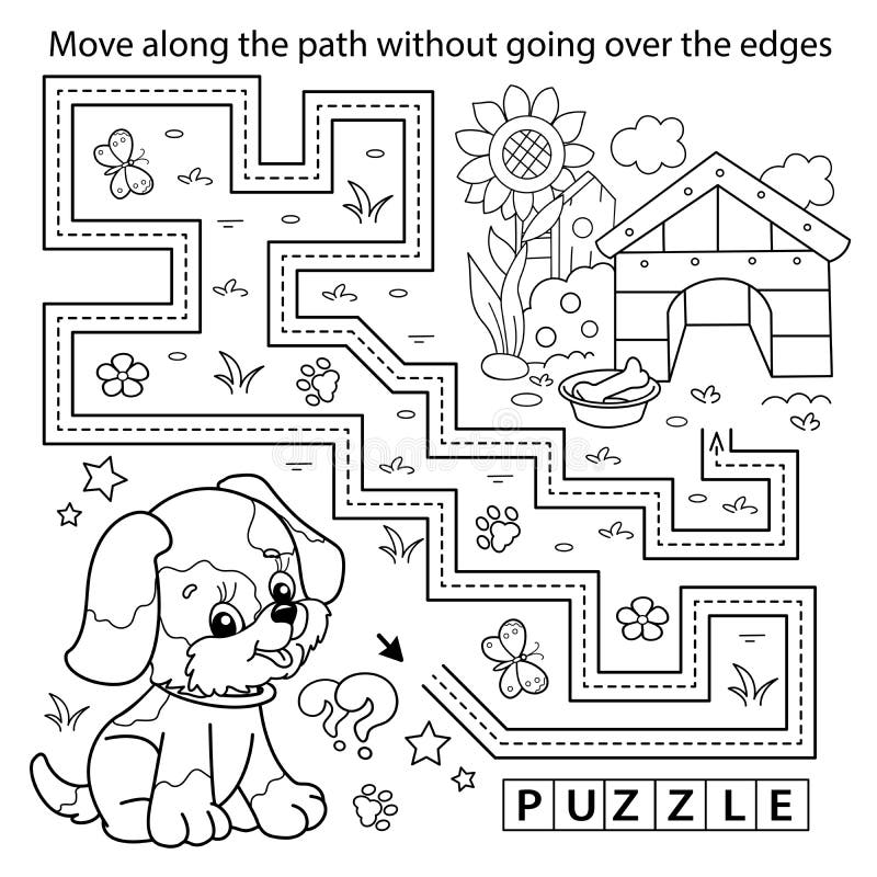 https://thumbs.dreamstime.com/b/handwriting-practice-sheet-simple-educational-game-maze-coloring-page-outline-cartoon-little-dog-doghouse-kennel-book-260399647.jpg