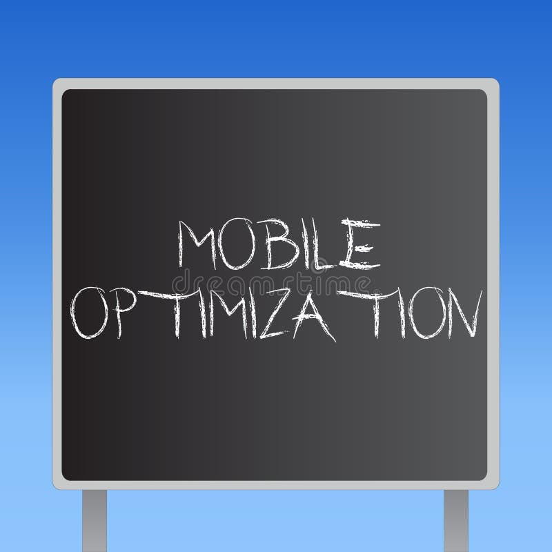 Handwriting teksta wiszącej ozdoby optymalizacja Pojęcia znaczenia miejsca zawartość Reformatted dla Handheld lub pastylki przyrz ilustracja wektor