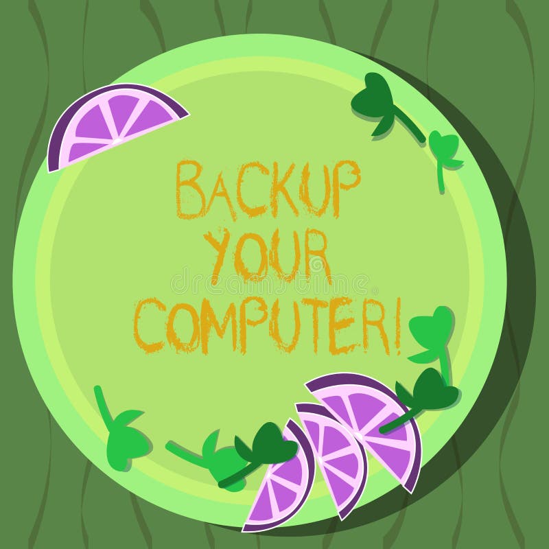 Handwriting Text Writing Backup Your Computer. Concept Meaning