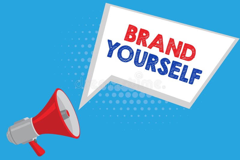 Handwriting Text Brand Yourself. Concept Meaning Develop a Unique