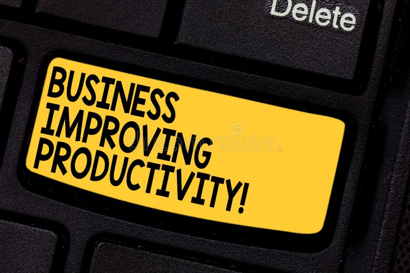 Handwriting Text Business Improving Productivity. Concept Meaning