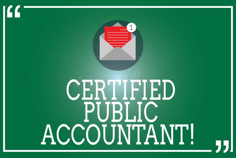 Handwriting Text Certified Public Accountant. Concept Meaning