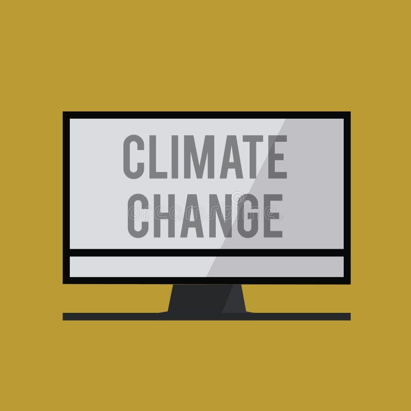 Handwriting Text Climate Change. Concept Meaning Increase in Global