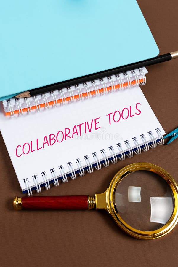 Handwriting text Collaborative Tools. Business approach Private Social Network to Connect thru Online Email royalty free stock images