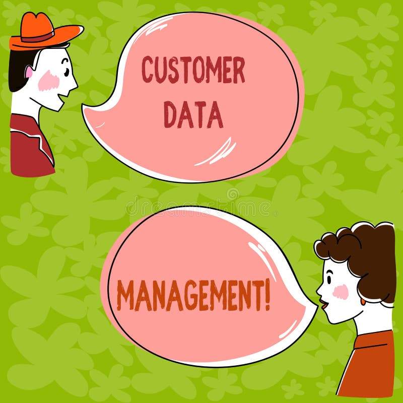 Handwriting Text Customer Data Management. Concept Meaning Keep Track