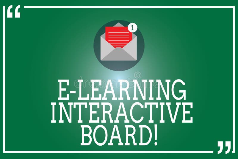 Handwriting Text E Learning Interactive Board. Concept Meaning