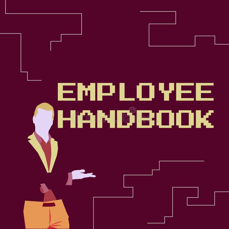 Handwriting text Employee Handbook. Business idea Document that contains an operating procedures of company Illustration royalty free illustration