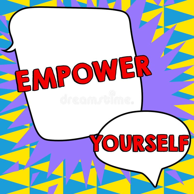 Handwriting text Empower Yourself. Business showcase taking control of life setting goals positive choices royalty free illustration