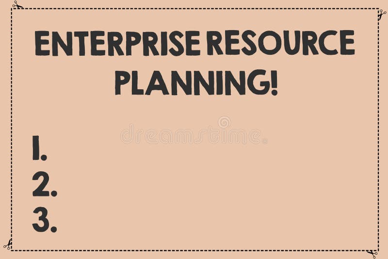 Handwriting Text Enterprise Resource Planning Concept Meaning Analysisage And Integrate Core Business Processes Broken Stock Illustration Illustration Of Access Business 138311175
