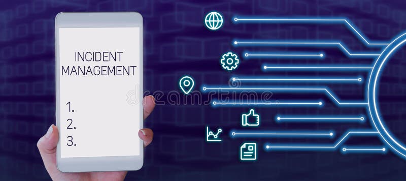 Handwriting text Incident Management. Business approach Process to return Service to Normal Correct Hazards royalty free stock photo
