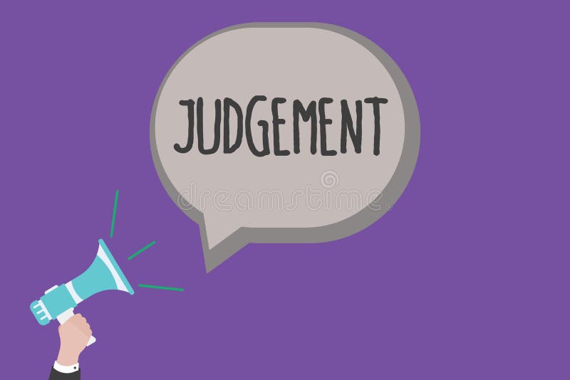 Handwriting Text Judgement. Concept Meaning Ability Make Considered Decisions Come To Sensible