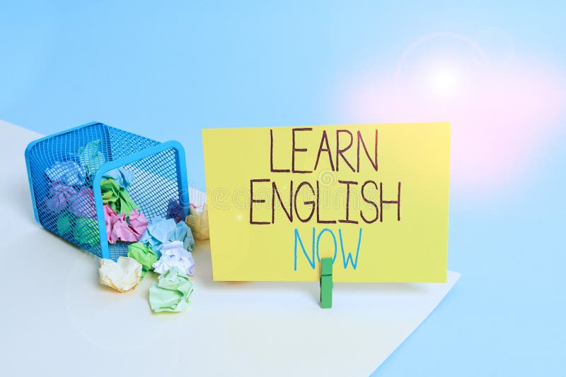 Handwriting Text Learn English Now. Concept Meaning Gain or Acquire