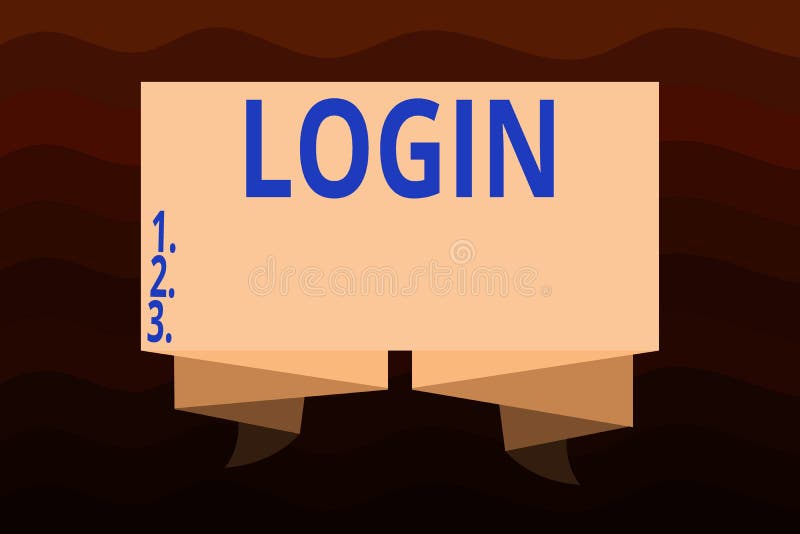 Handwriting Text Login. Concept Meaning Entering site Blog Using Username and Password
