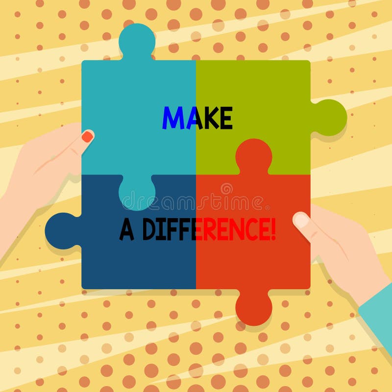 Handwriting text make a difference concept meaning have significant 