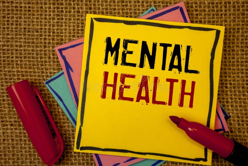Handwriting text Mental Health. Concept meaning Psychological and Emotional Condition Wellbeing of a person royalty free stock photos Handwriting text Mental Health. Concept meaning Psychological and Emotional Condition Wellbeing of a person royalty free stock photos