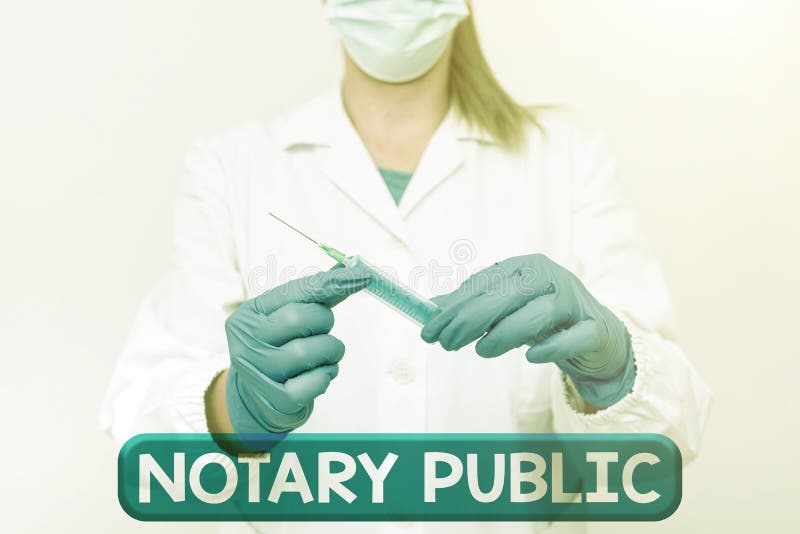 Handwriting Text Notary Public. Concept Meaning Legality Documentation
