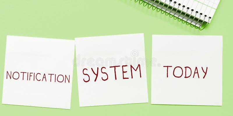 Handwriting text Notification System. Internet Concept Do not forget to be connected Social networks royalty free stock photos
