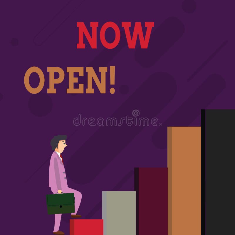 Handwriting Text Now Open Concept Meaning Leave Door Or Windows