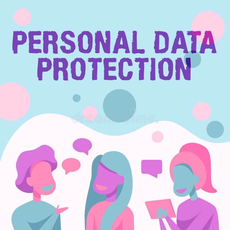 Text Caption Presenting Personal Data Protection. Concept Meaning