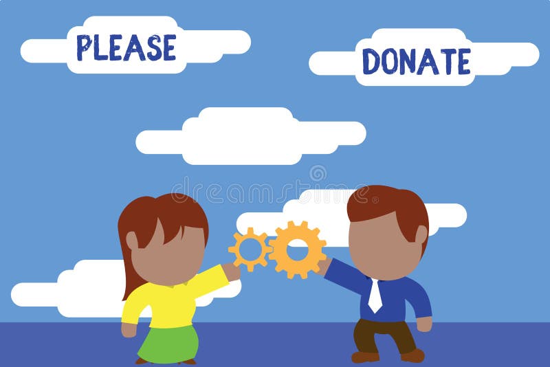 Please donate stock illustration. Illustration of sign - 109935756