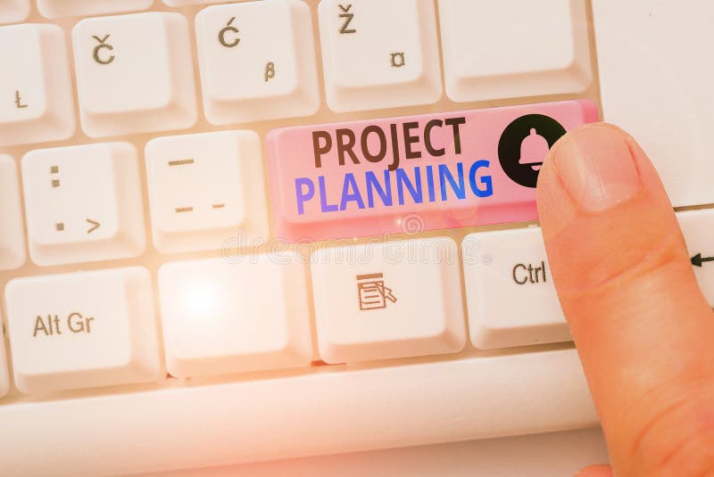 Handwriting Text Project Planning. Concept Meaning Plan and