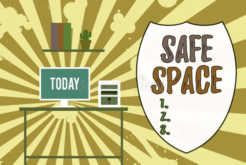 Safe space sign or stamp stock vector. Illustration of business 133880577