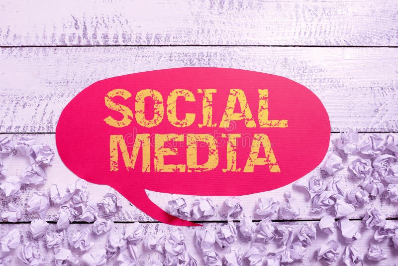 Handwriting text Social Media. Business overview Online communication channel Networking Microblogging royalty free stock photos