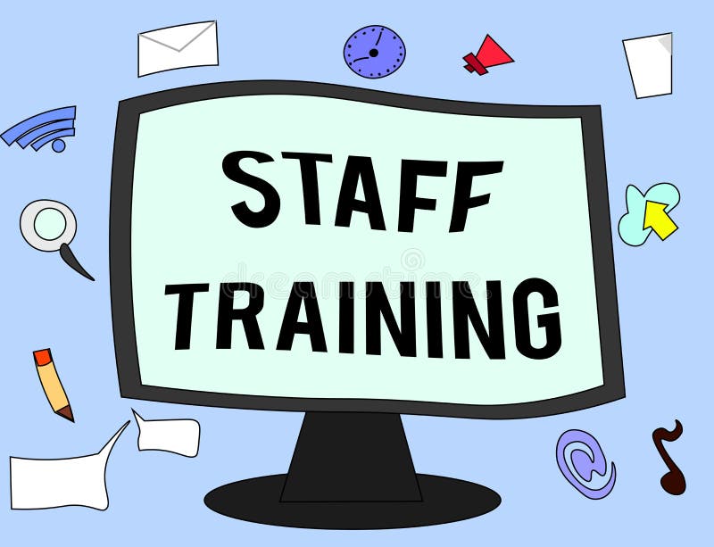 Handwriting Text Staff Training. Concept Meaning a Program that Helps