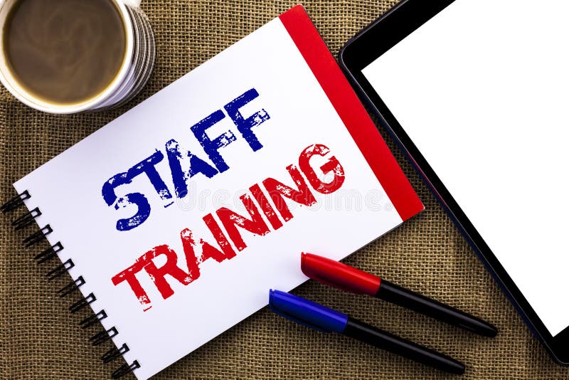 Handwriting Text Staff Training. Concept Meaning Teaching Teamwork New