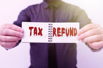 Handwriting Text Tax Refund Concept Meaning Refund On Tax When The Tax 