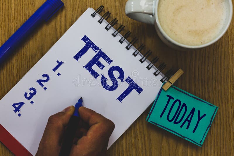 Handwriting Text Test. Concept Meaning Academic Systemic Procedure