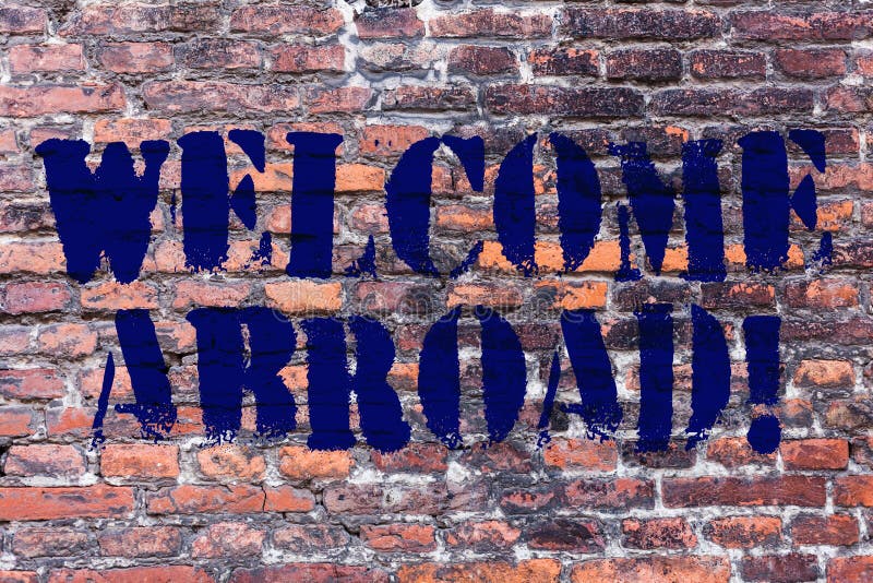 Кирпичи искусство текст. Welcome abroad. Welcoming meaning