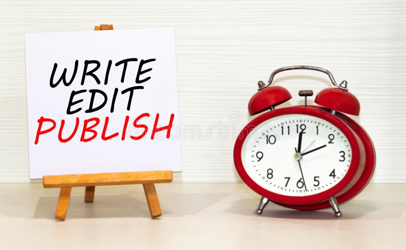 Handwriting text WRITE EDIT PUBLISH. Concept meaning Published work royalty free stock images