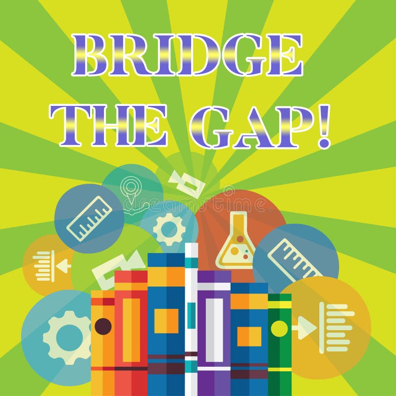 Handwriting Text Writing Bridge the Gap. Concept Meaning the