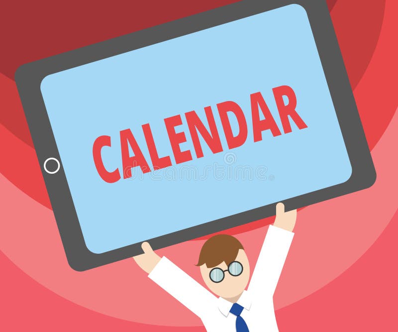 Handwriting Text Writing Calendar. Concept Meaning Pages Showing Days
