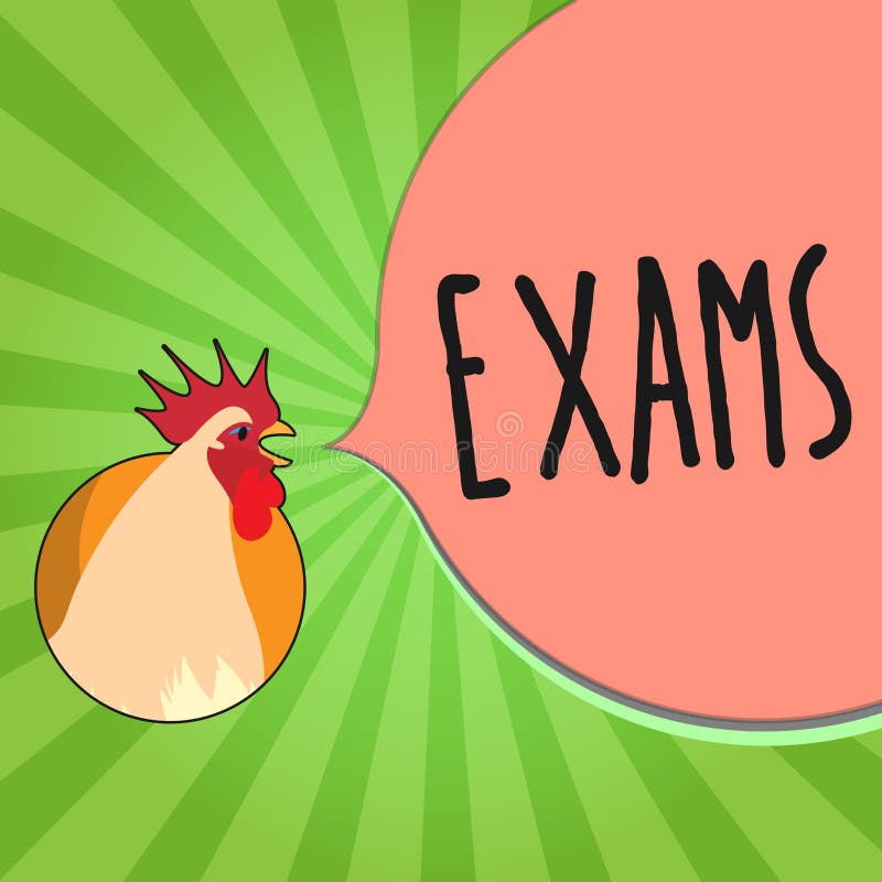 Handwriting text writing Exams. Concept meaning test of a specified kind to prove your strength and weakness vector illustration