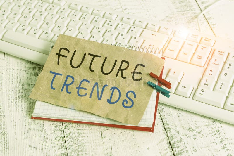 Handwriting Text Writing Future Trends. Concept Meaning Forecasts