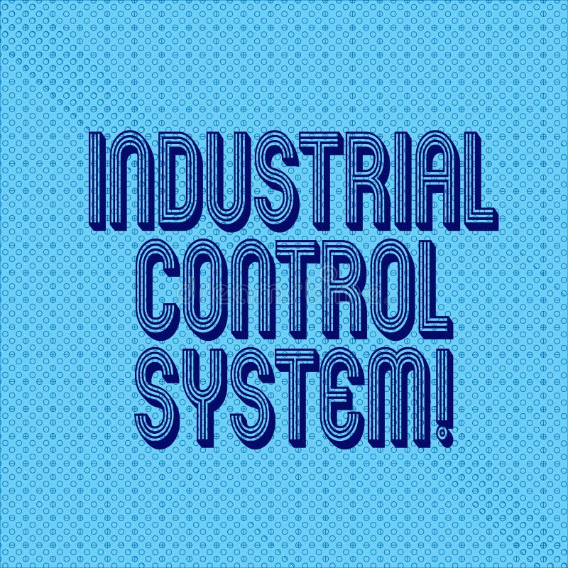 Handwriting Text Writing Industrial Control System. Concept Meaning