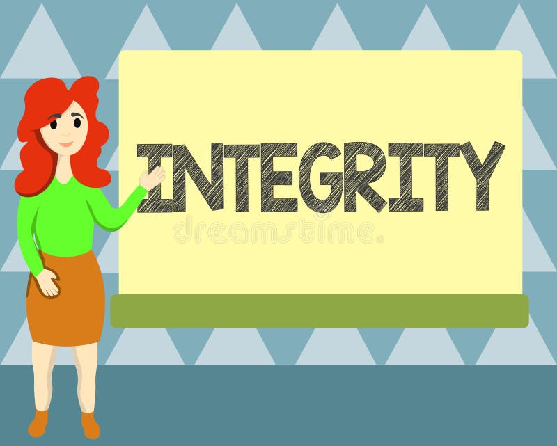 Handwriting Text Writing Integrity. Concept Meaning Quality of Being