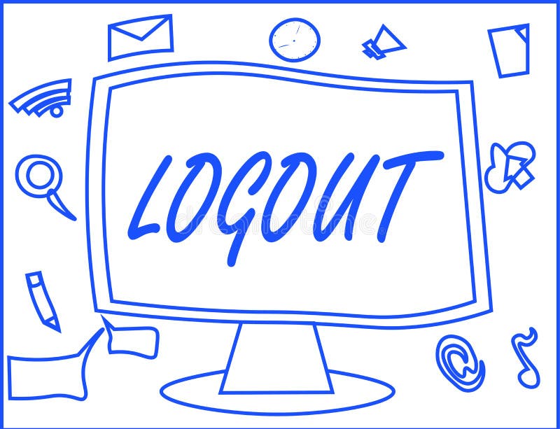 Logout Text Stock Illustrations 439 Logout Text Stock Illustrations, Vectors & Clipart