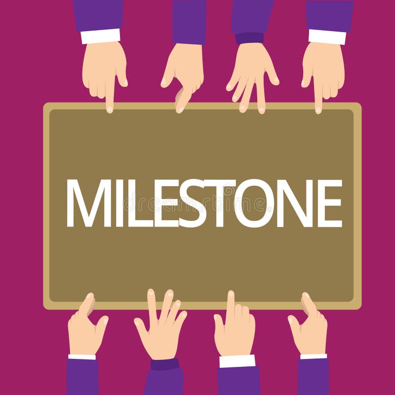 Milestone Concept, Road - 3D Rendering Stock Illustration