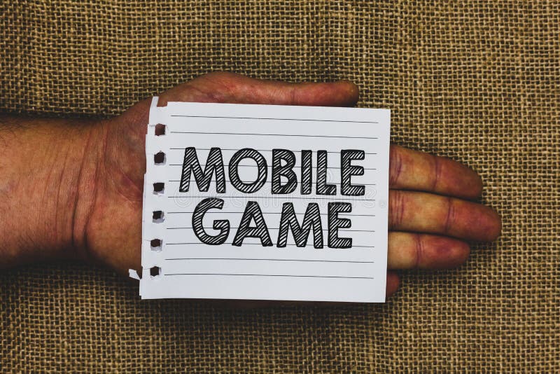 Handwriting Text Writing Mobile Game. Concept Meaning they are